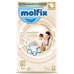 Molfix Pure&Soft Bebek Bezi 6 Numara XLarge Ultra Avantaj Paketi 54 Adet