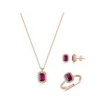 Baget Tektaşlı Gümüş Fantezi Set Mg.143.03 (507926809)