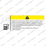 Motosiklet Standart Depo Kapağı Uyarısı Sticker 00423