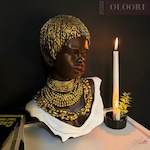 Afrikalı Kadın Heykeli Figür Dekoratif Obje Ve Biblo Masa Dekoras