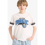 Defacto Erkek Çocuk Nba Orlando Magic Bisiklet Yaka Kısa Kollu Tişört E4840a825smwt34 Beyaz