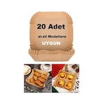 Büyük Boy Air Fryer Fritöz Pişirme Kağıdı 50 Adet Çok Renkli
