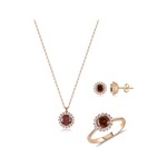 Kenar Taşlı Gümüş Fantezi Set Mg.141.03 (507926662)