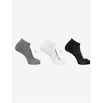 Salomon Lc208714 Everyday Low 3 Pack Çorap - Siyah Gri Beyaz-siyah Gri Beyaz Beyaz - Gri - Siyah