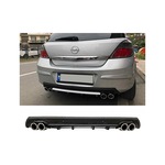 Opel Astra H Uyumlu Siyah Difüzör Çiftli Yuvarlak Egzoz Görünümlü D Tip Difizör 2004 - 2009