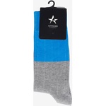 AC&Co / Altınyıldız Classics Erkek Mavi-gri Desenli Soket Çorap