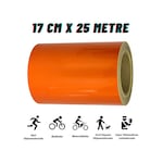 Carub Reflektif Fosforlu Şerit Bant 17 Cm X 25 Metre Turuncu İkaz Bandı BR2405506