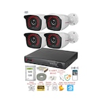 Fury 4 Kameralı 5mp 3.6mm Lens 2mp Görüntü 36 Led Gece Görüşlü Fullhd Güvenlik Kamerası 2236 500 Gb