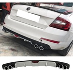 Skoda Octavia Gri Difüzör 4 Krom Egzoz Görünümlü Difizör Arka Ek Body Kit
