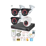 Fury 4 Kameralı 5mp 3.6mm Lens 2mp Görüntü 6 Atom Led Gece Görüşlü Fullhd Güvenlik Kamerası 5570di 320gb