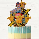 Pikachu Temalı Erkek Çocuk Doğum Günü Pasta Parti Süsü Caketopper
