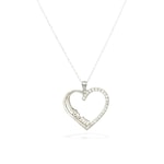 Enesstore 925 Ayar Gümüş Zirkon Taşlı Kalp Aşkım Yazılı Kadın Kolye