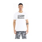 Tommy Life Beyaz Yazı Desen Baskılı Standart Kalıp O Yaka Erkek T-shirt - 88172 Beyaz