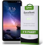 Xiaomi Redmi Note 6 Pro ile Uyumlu Temperli Ekran Koruyucu Kırılmaz Cam Ekonomik 5'li Paket