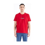 Tommy Life Kırmızı Baskılı O Yaka Standart Kalıp Erkek T-shirt - 88212 Kirmizi