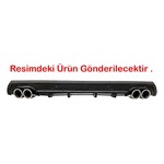 Kia Ceed Uyumlu Siyah Difüzör Çiftli Yuvarlak Egzoz Görünümlü D Tip Difizör
