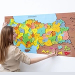 Renkli Türkiye Haritası Statik Kağıt Tahta