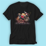 Honda Motor Siyah Baskılı Tshirt Modeli