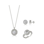 Kenar Taşlı Gümüş Fantezi Set Mg.142.02 (507926620)