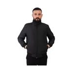 Freemen Erkek Siyah Astarlı Dik Yaka Mevsimlik Su Ve Rüzgar Geçirmez Mont Siyah