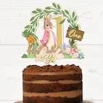Peter Rabbit Temalı Doğum Günü Kişiye Özel Pasta Süsü