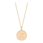 Brezza Lusso Jewelry Harf Kolye Zirkon Taşlı Z Harfi Kadın Gümüş Kolye 45 CM