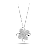 Brezza Lusso Jewelry Gümüş Dört Yapraklı Yonca Kadın Kolye (325345676) 45 CM