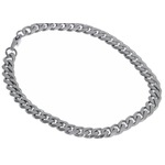 Celikchi Unisex 6 Mm Zincir Silver Renk Çelik Bileklik