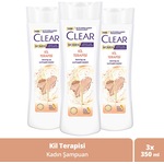 Clear Kil Terapisi Kepeğe Karşı Etkili Şampuan 3 x 350 ML