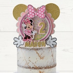 Minnie Mouse Kız Çocuk Doğum Günü Pasta Parti Süsü Cake Topper