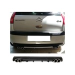 Citroen C4 Siyah Difüzör Çiftli Yuvarlak Egzoz Görünümlü D Tip Difizör