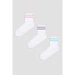 Penti Pastel Color Tennis Beyaz 3lü Soket Çorap