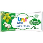 Uni Baby Soft Clean Organik Pamuk Özlü & Organik Zeytinyağlı Islak Mendil 24x52 Adet UNI-9122
