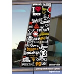 Rock Metalci Sticker Yan Kapı Direk Kaplama 2li Sol Sağ Takım Yapıştırma