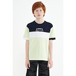 Tommy Life Açık Yeşil Renk Geçişli Nakışlı Oversize Erkek Çocuk T-shirt - 11159 AÇIK YEŞİL