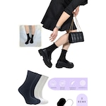 Coton Dikişsiz Lastiksiz Roll-top Yazlık Sıkmayan 2'li Paket Uzun Kadın Çorap Seti