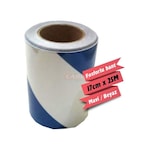 Carub Reflektif Fosforlu Çapraz Şerit Bant 17 Cm x 25 Metre Mavi Beyaz BR2406402