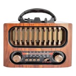 Cameron CM-1966BT Nostalji Şarjlı Pilli BT/USB/SD/AUX/FM Telefon Standlı Radyo