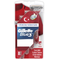 47014391 - Gillette Blue3 Milli Takım Özel Paketi Kullan At Tıraş Bıçağı 8'li - n11pro.com