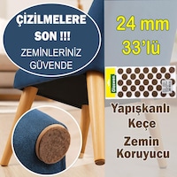 Yapışkanlı Yuvarlak Keçe Masa Sandalye Parke Zemin Ayak Koruyucu Kaydırmaz Keçesi 24 Mm 33'lü Paket Kahverengi Yapışkanlı Yuvarlak Keçe Masa Sandalye Parke Zemin Ayak Koruyucu Kaydırmaz Keçesi 24 Mm 33'lü Paket Kahverengi