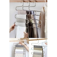 Pantolon Ve Eşarp Askısı Çok Amaçlı 5 Katlı Dekoratif Metal Askı 1 Adet Diğer Pantolon Ve Eşarp Askısı Çok Amaçlı 5 Katlı Dekoratif Metal Askı 1 Adet Diğer