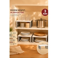 Porsima Org-01 - 3lü Raf Düzenleyici - Dolap Içi Düzenleyici Raf - Mutfak Tabak Bardak Rafı Diğer Porsima Org-01 - 3lü Raf Düzenleyici - Dolap Içi Düzenleyici Raf - Mutfak Tabak Bardak Rafı Diğer
