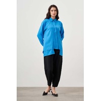 Mizalle Keten Dokulu Katlı Mavi Tunik Mavi Mizalle Keten Dokulu Katlı Mavi Tunik Mavi
