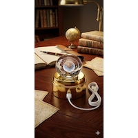 Mobgift 360 Derece Dönen Sarı Led Işıklı Gold Standlı Usb'li Kristal Satürn Cam Küre Çok Renkli Mobgift 360 Derece Dönen Sarı Led Işıklı Gold Standlı Usb'li Kristal Satürn Cam Küre Çok Renkli