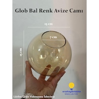 Glob Avize Camı Bal Renk 15 Lik