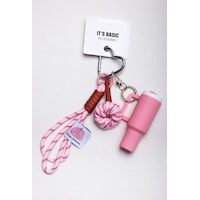 Standart Pembe Renk Termos Detaylı Çoklu Objeli Tasarım Kıyafet Telefon Ve Çanta Charm Aksesuar Standart Pembe Renk Termos Detaylı Çoklu Objeli Tasarım Kıyafet Telefon Ve Çanta Charm Aksesuar