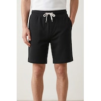 Elemge Pamuklu Erkek Siyah Casual Şort Yan Cepli Bağcıklı Regular Fit Boru Paça Günlük Bermuda 2 Iplik Elemge Pamuklu Erkek Siyah Casual Şort Yan Cepli Bağcıklı Regular Fit Boru Paça Günlük Bermuda 2 Iplik