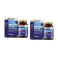 Nutraxin Omega 3 Balık Yağı Omega 3 2000 Mg 2 x 60 Softgel Nutraxin Omega 3 Balık Yağı Omega 3 2000 Mg 2 x 60 Softgel