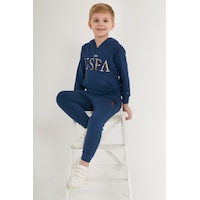 U.s. Polo Assn Flat Mavi Erkek Çocuk Eşofman Takımı U.s. Polo Assn Flat Mavi Erkek Çocuk Eşofman Takımı