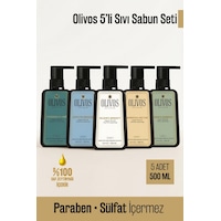 Olivos Zeytinyağı Bazlı Sıvı Sabun Seti 5 x 500 ML Olivos Zeytinyağı Bazlı Sıvı Sabun Seti 5 x 500 ML